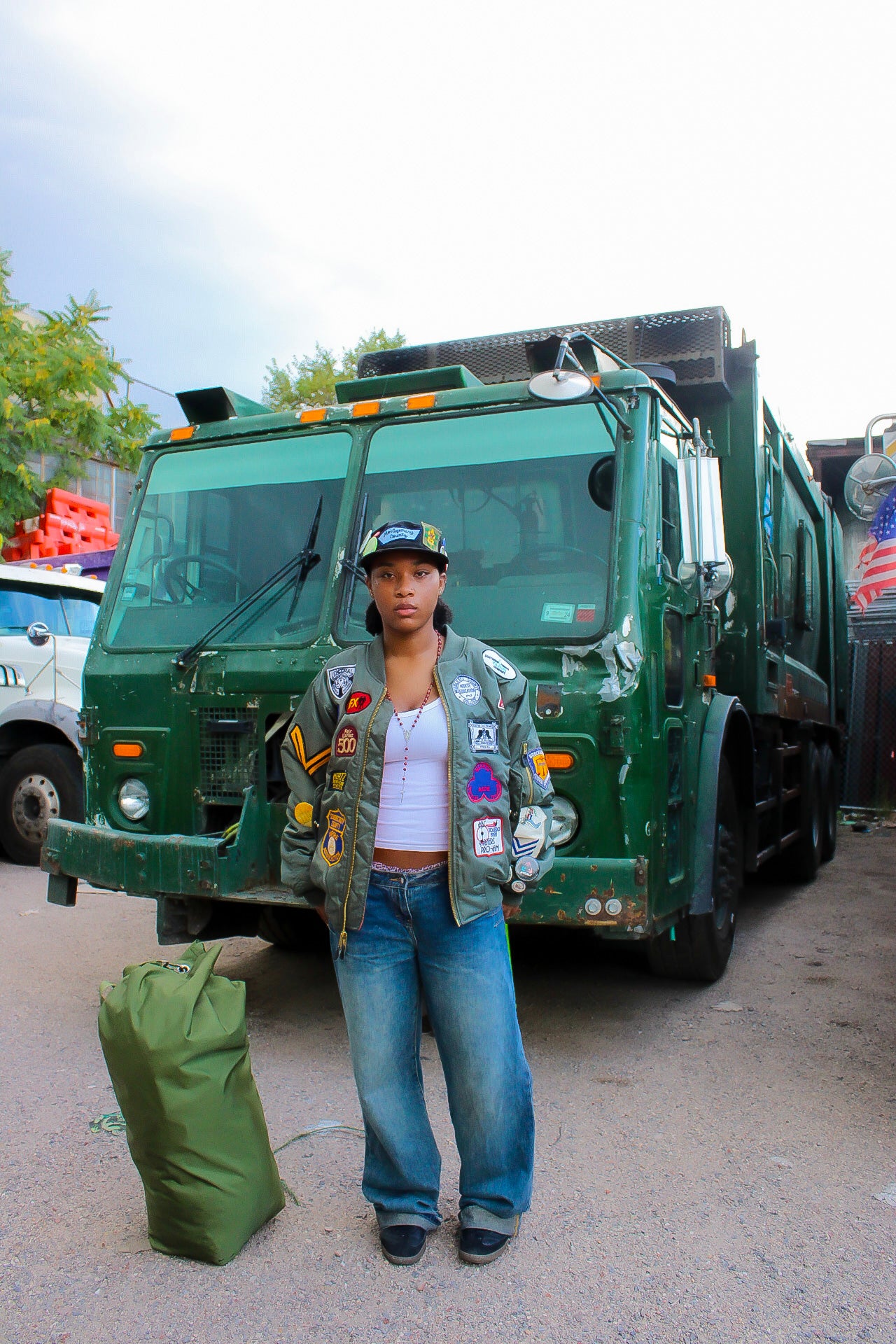 Patchwork Military Jacket (Green)