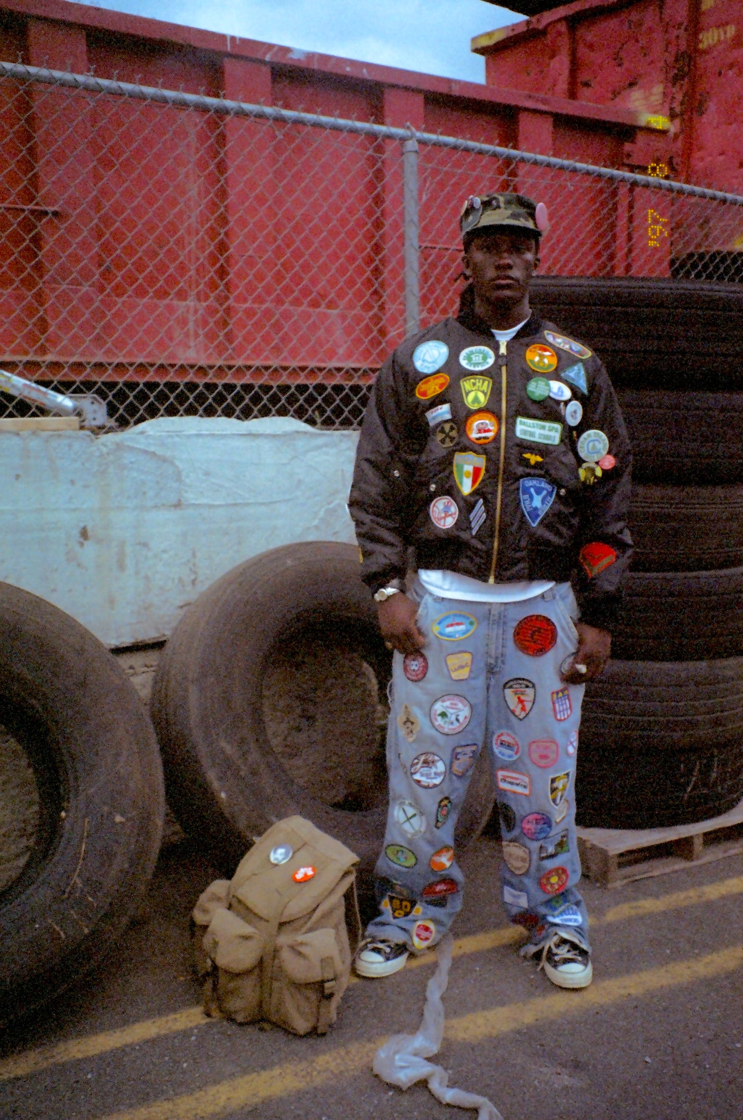 Patchwork Military Denim
