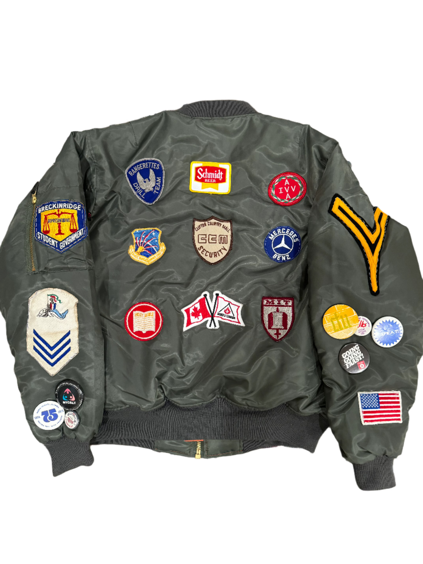 Patchwork Military Jacket (Green)