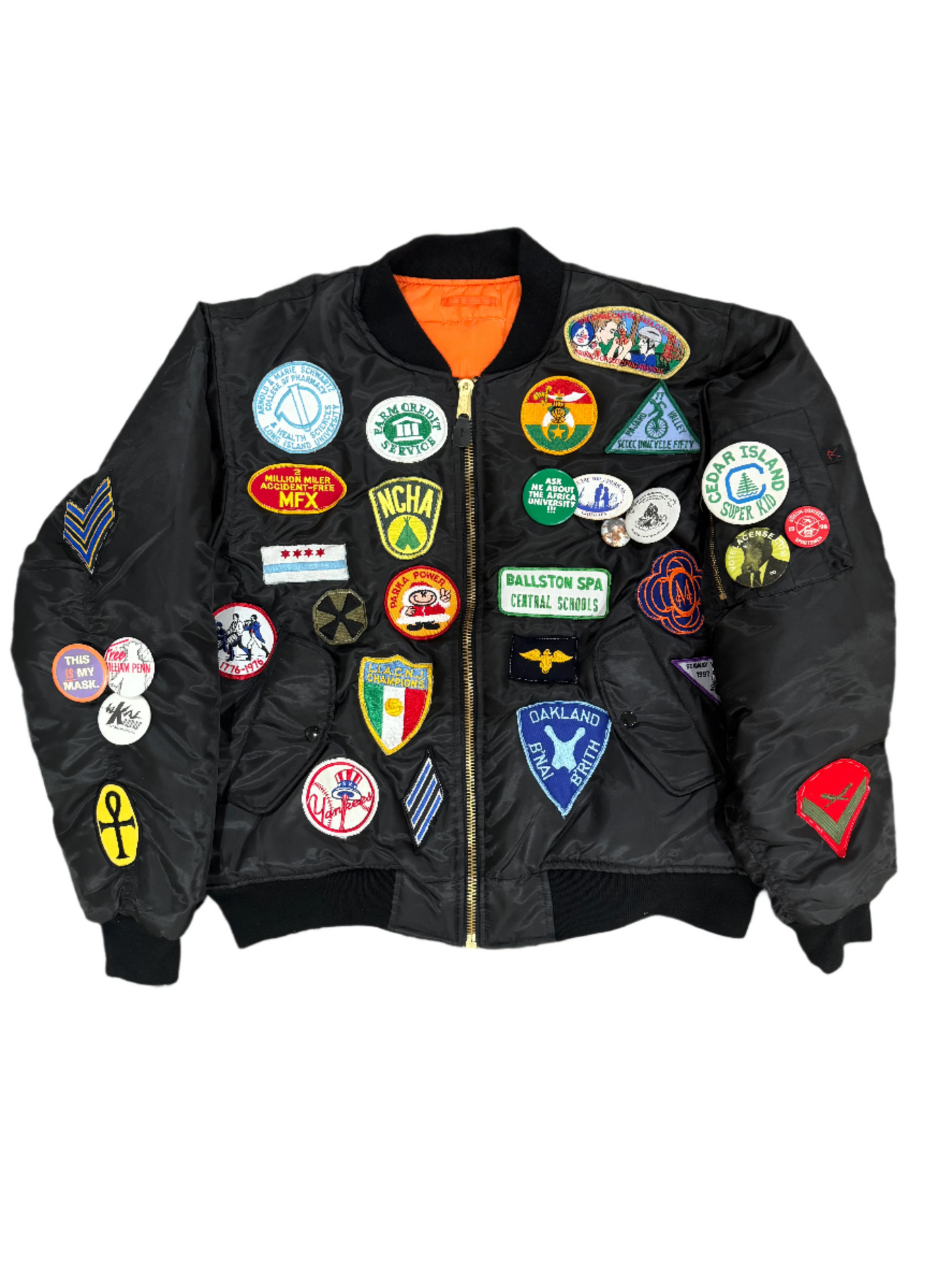 Patchwork Military Jacket (Black)