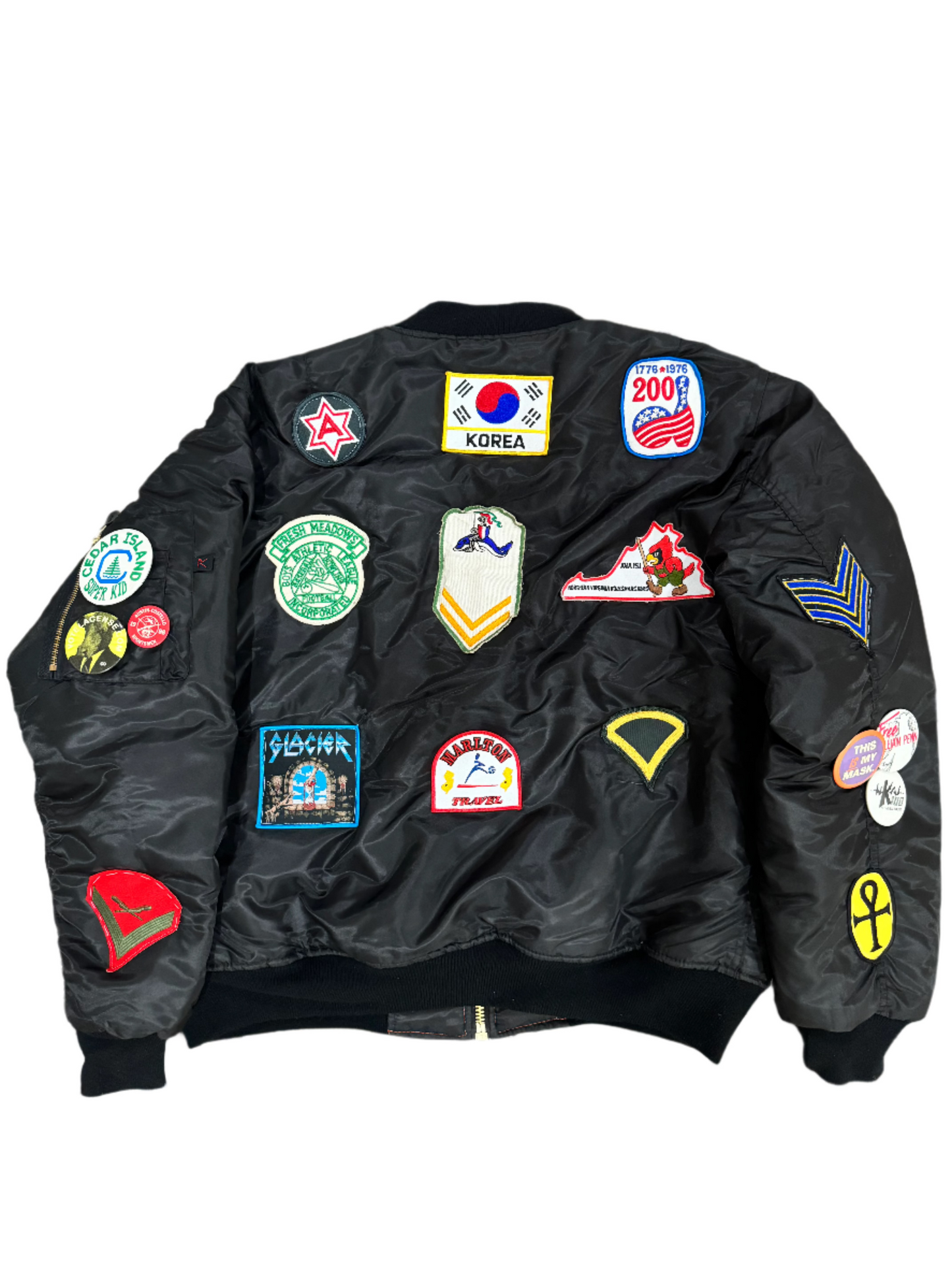 Patchwork Military Jacket (Black)
