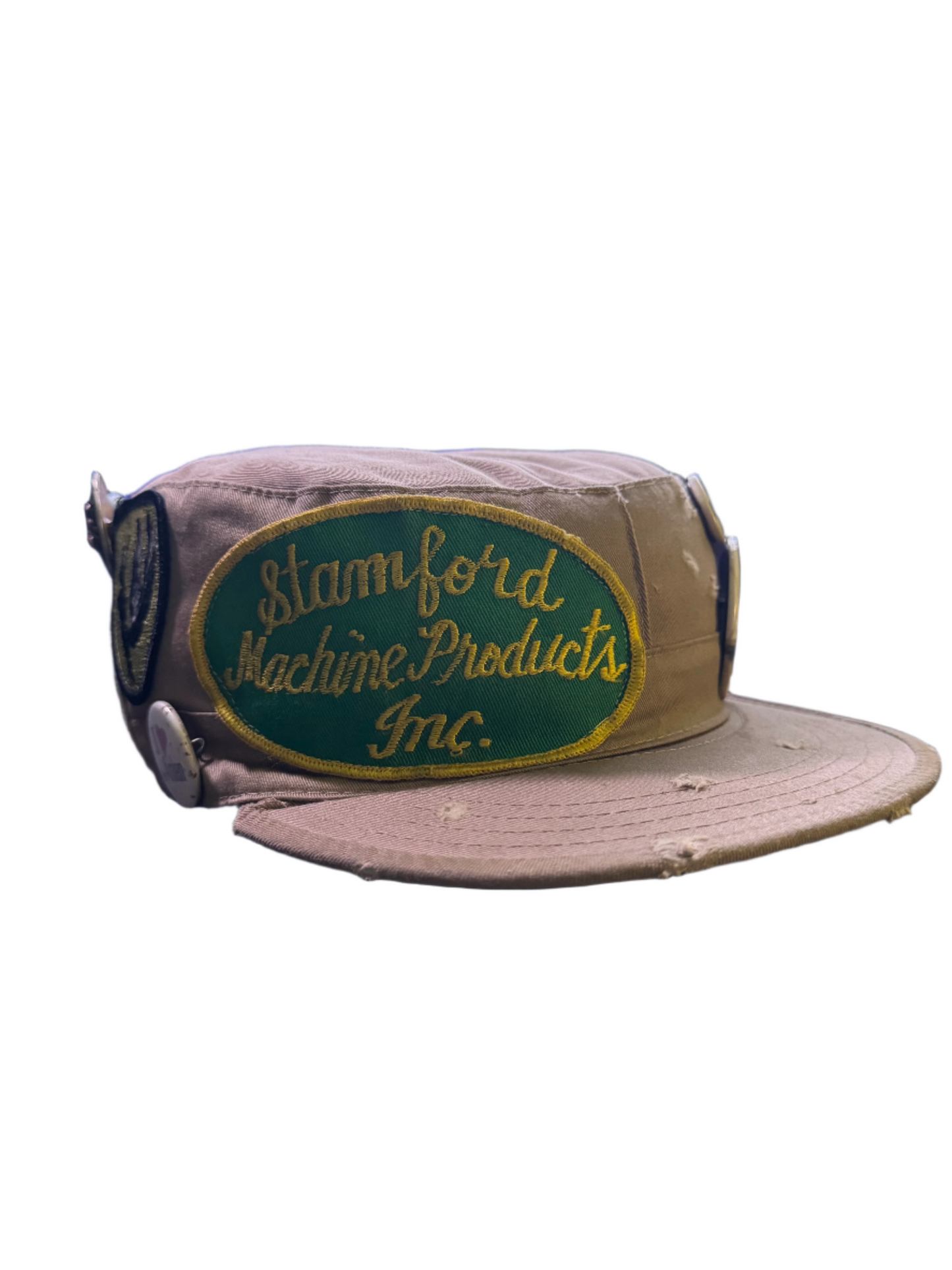 Patchwork Military Cap (Cream)