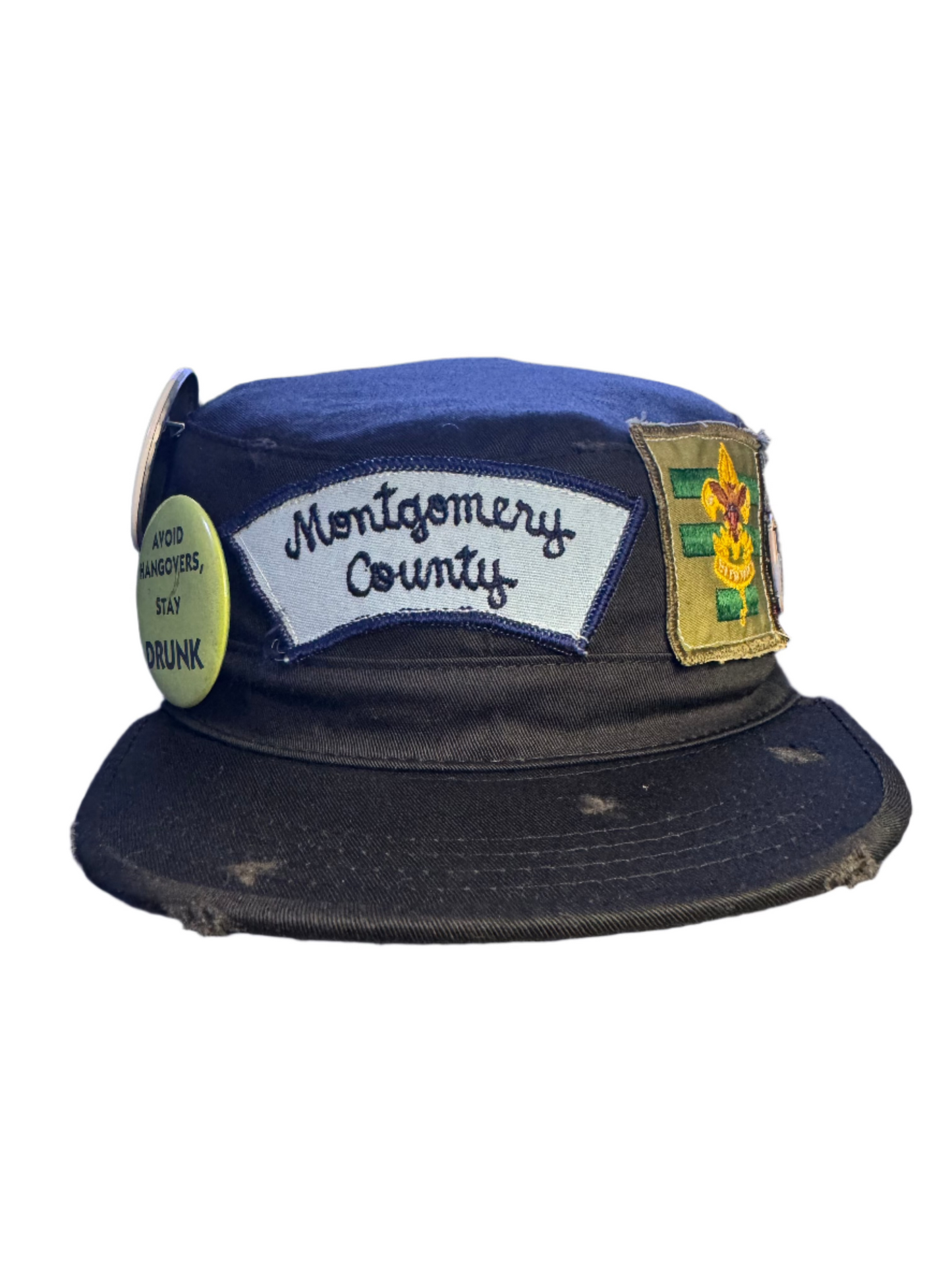 Patchwork Military Cap (Black)