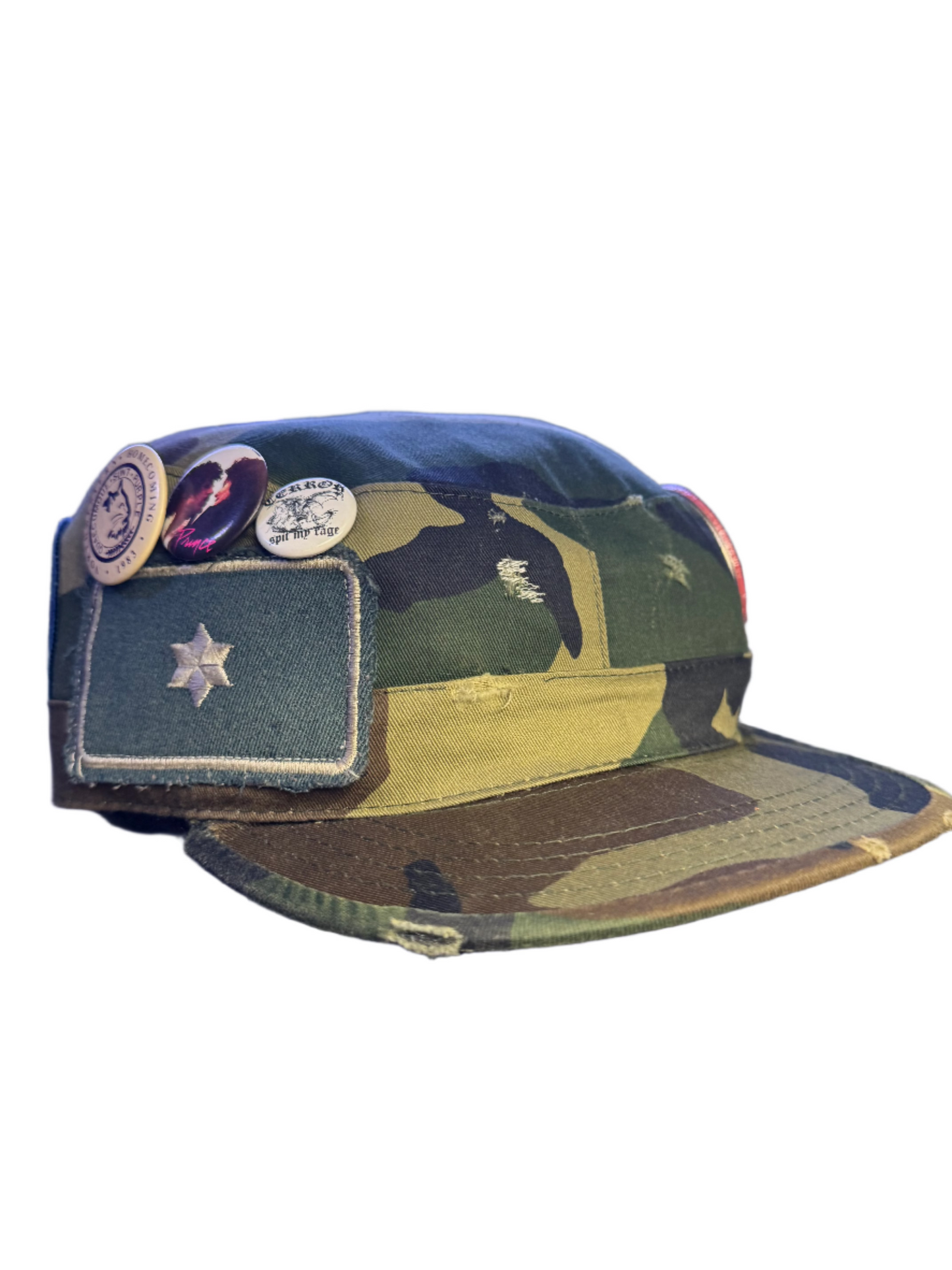 Patchwork Military Cap (Camo)