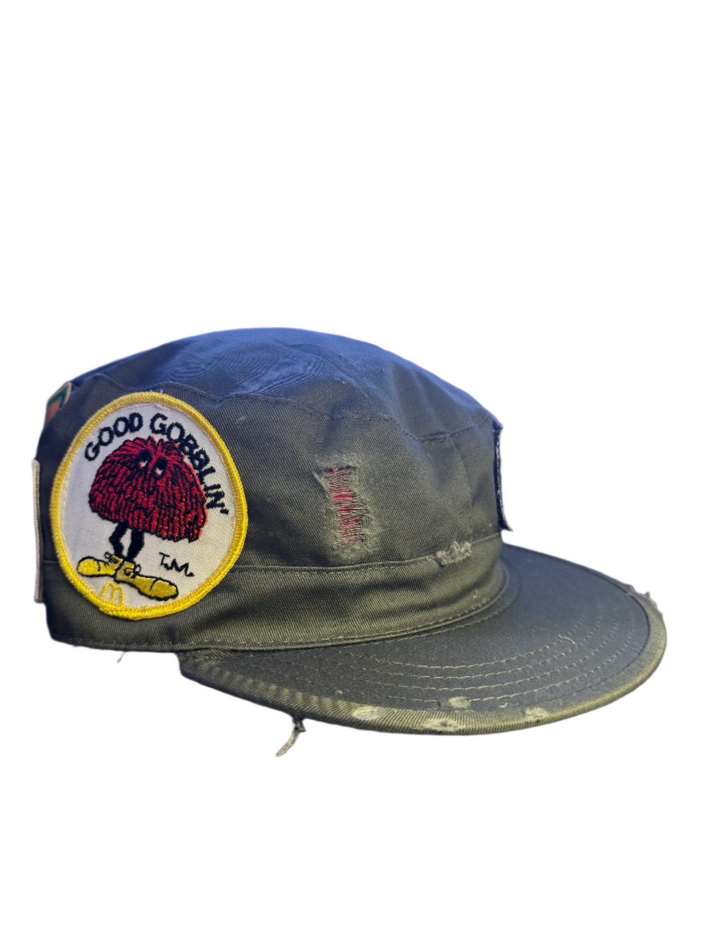 Patchwork Military Cap (Green)