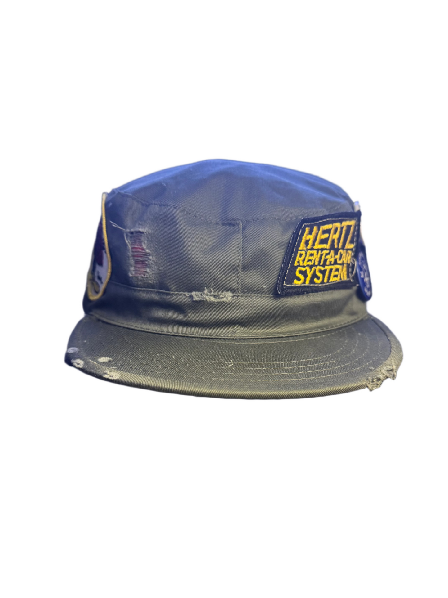 Patchwork Military Cap (Green)