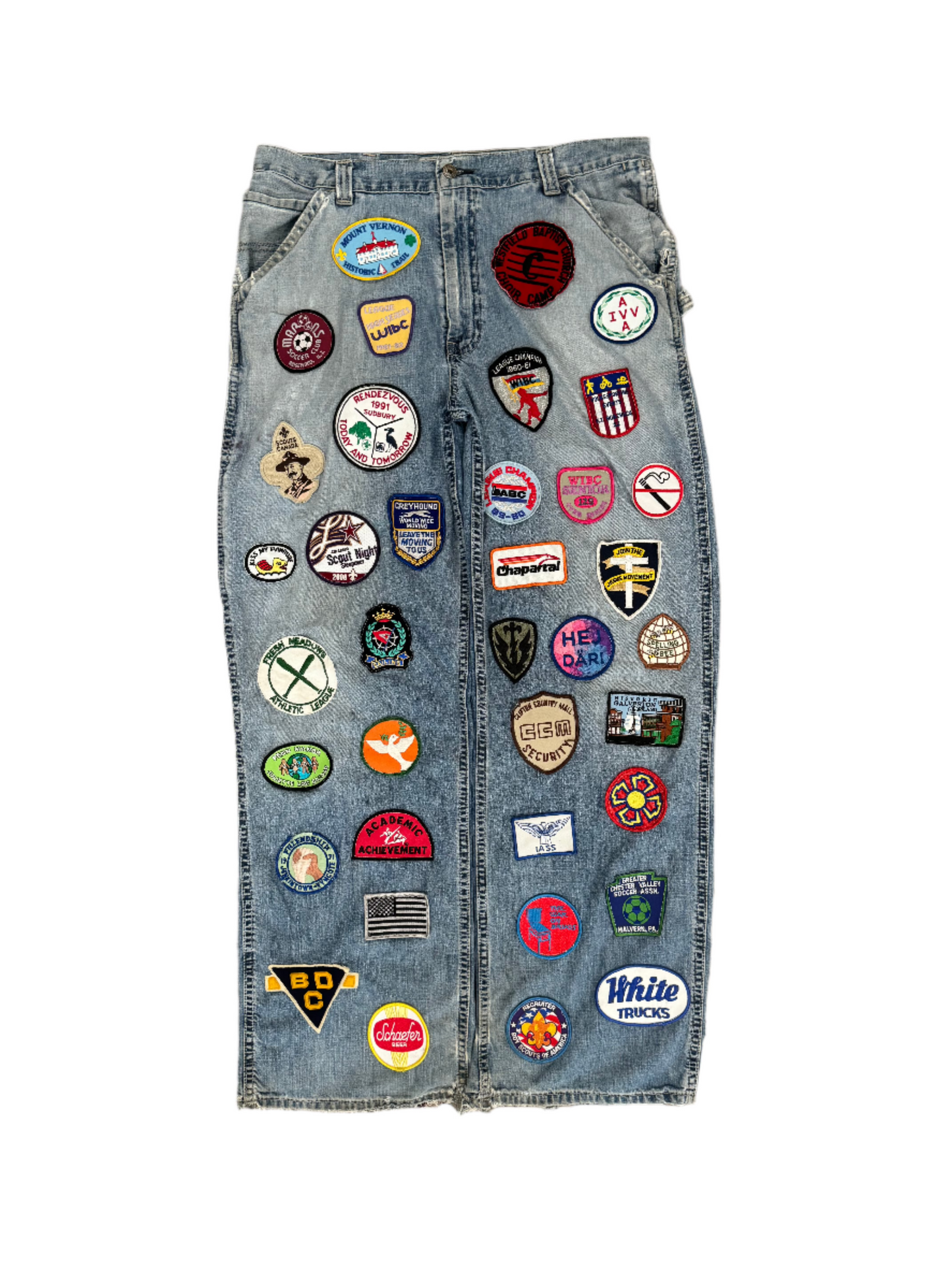 Patchwork Military Denim
