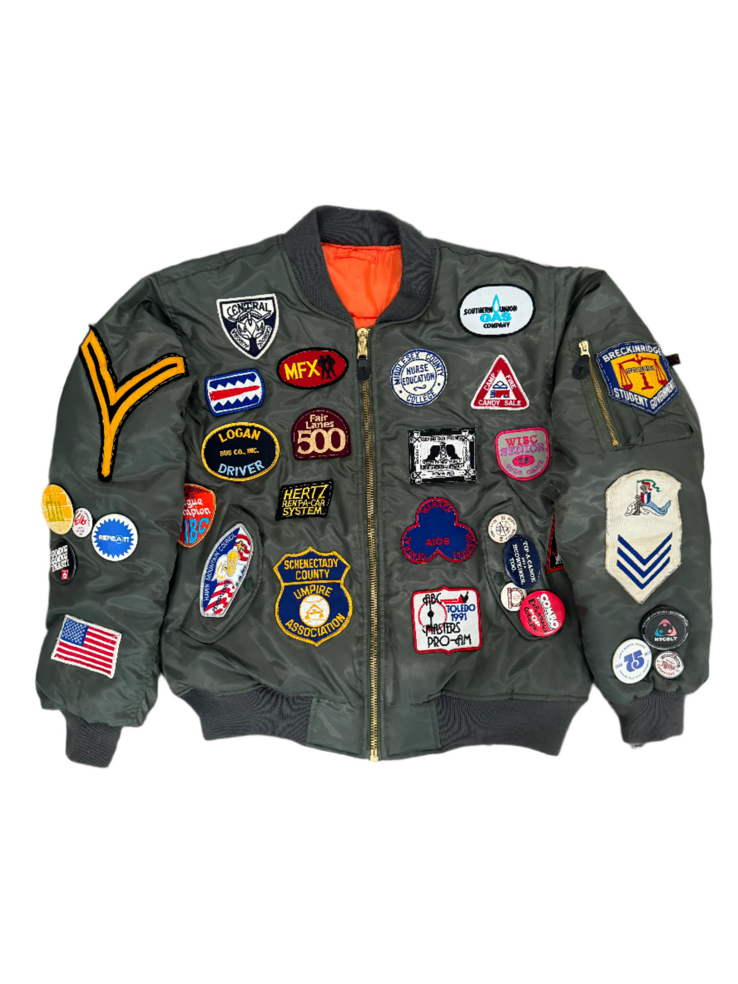 Patchwork Military Jacket (Green)