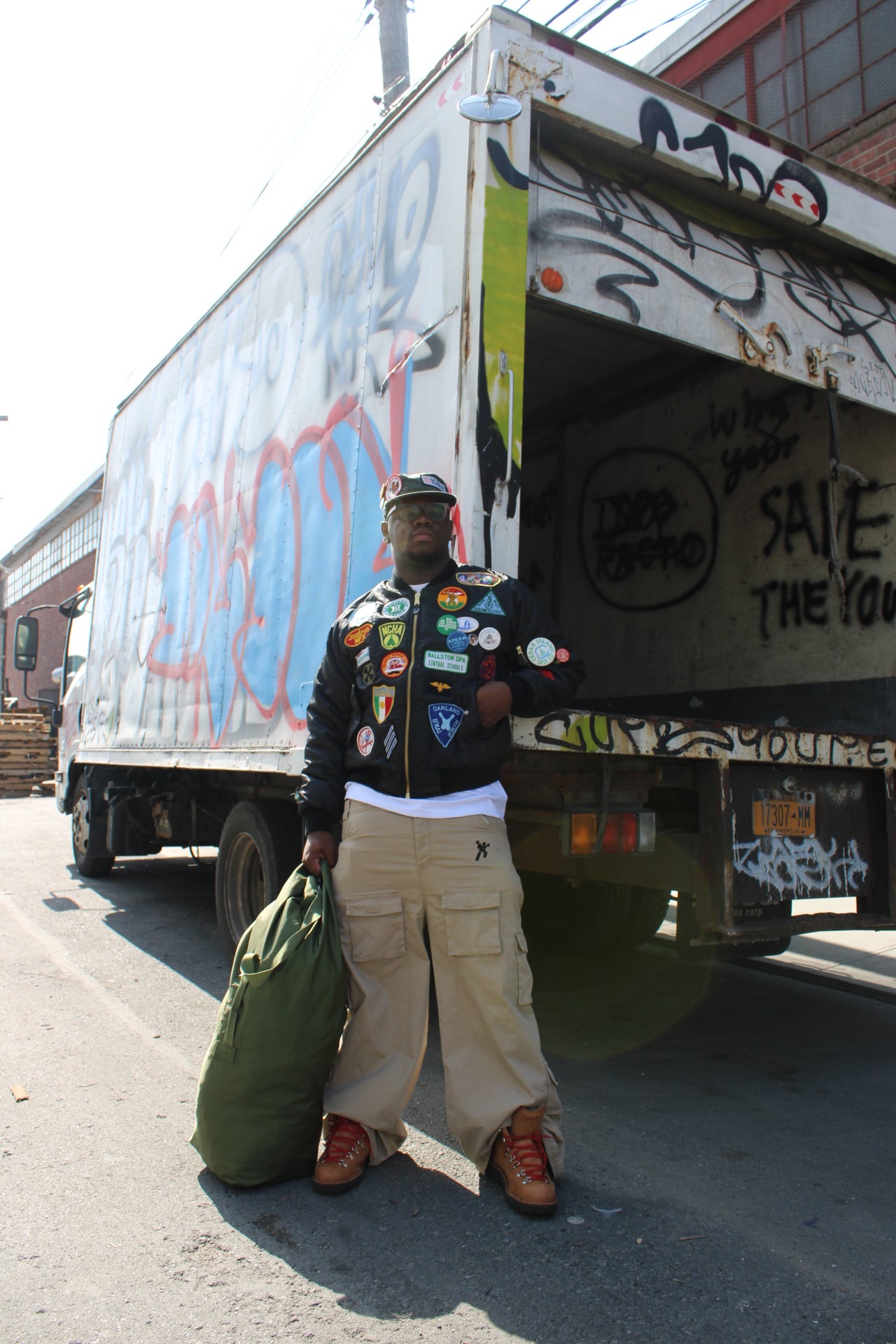 Patchwork Military Cap (Green)